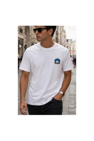 Me Selection Summer Nights Tasarım %100 Pamuk Unisex Basic Tişört Beyaz