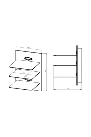 Ultımate 3 Raflı Duvar Konsolu G-Rack-3 Beyaz