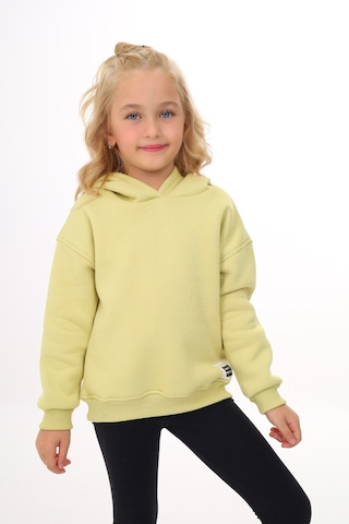 Toontoy Kız Çocuk Baskılı Sweatshirt Açık Yeşil