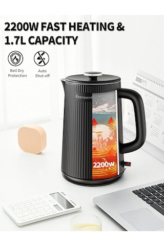 Fourward 1.7 L 2200 W Paslanmaz Çelik Su Isıtıcı