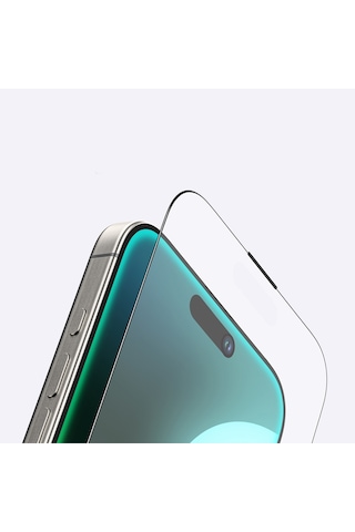 Apple Uyumlu iPhone 16 Plus Amazingthing Titan Mat Parmak İzi Bırakmayan Temperli Cam Ekran Koruyucu Siyah