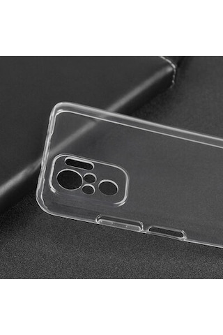 Xiaomi Redmi Note 10 Pro İle Uyumlu Kılıf Şeffaf Kamera Korumalı Esnek Silikon Telefon Kılıfı Kapak