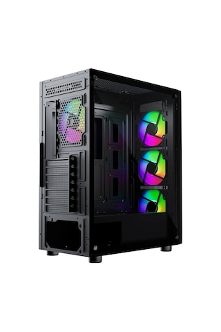 Gamebooster Round A650b 600w Apfc Usb 3.0 Mesh 4 Rainbow Fanlı Mid-t Atx Gaming Siyah Kasa