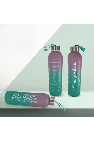 Kişiye Özel Renkli 750 Ml Motivasyon Cam Su Matarası Hk2709 001 Kişiye Özel Renkli 750 Ml Motivasyon Cam Su Matarası Hk2709 001