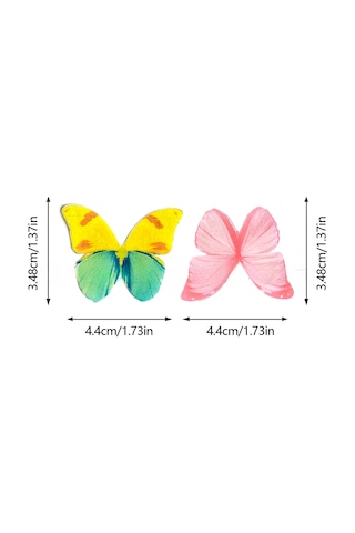 Reedark 60 Adet Kırmızı Renkli Alaca Kelebek Desenli Nohut Unlu Kağıt Pasta Dekorasyonu Fırın Ve Soğuk Tabak Süs Malzemesi Diğer