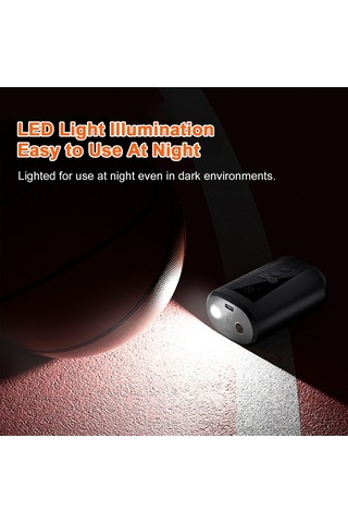 Monyee St-9612 Elektrikli Top Pompa, Akıllı Sayısal Ekran, Otomatik Durma, 2000mah Batarya, Led Işık, Siyah Futbol, Basketbol, Voleybol