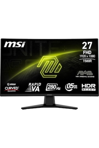 Msı Mag 274cxf 27" 0.5 Ms Full Hd Curved 280 Hz Oyuncu Monitörü