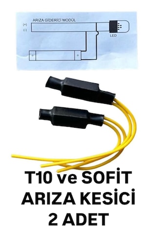 5w T10 Ve Sofit Park Plaka Led Ampul Arıza Lambası Engelleyici Canbus Dekoder Direnç