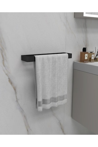 lyla concept Orkide X Yeni Mat Siyah Duvara Monte Havluluk Modern Ve Şık Siyah
