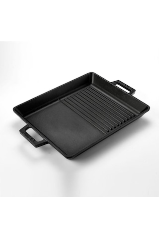 Lava LV ECO GT Hibrit Demir Yekpare Çift Kulplu Döküm Izgara Tavası 26 x 32 CM