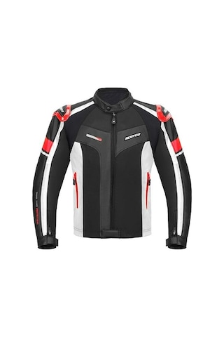 Scoyco Jk152 Motosiklet Montu 4 Mevsim Pu Dayanıklı Kumaş Deri Motorcu Mont Red