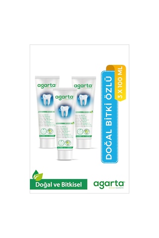 Agarta Bitkisel Florürsüz Diş Macunu 3 x 100 ML