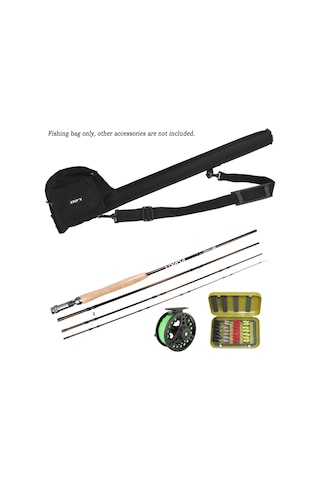 Xindoker Siyah Kumaş Uçurtma Balıkçılığı Çanta - Kamış Ve Makine Saklama, Suya Dayanıklı, Ayarlanabilir Çantası İle Taşınabilir