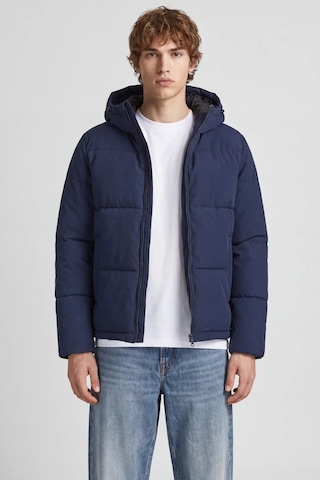 Jack & Jones Erkek Jjgalaxy Kapüşonlu Şişme Mont 12303930 Lacivert
