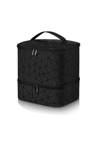 Reedark Taşınabilir Çift Katmanlı Tırnak Bakım Çantası - 30 Şişe Kapasiteli Çok Renkli