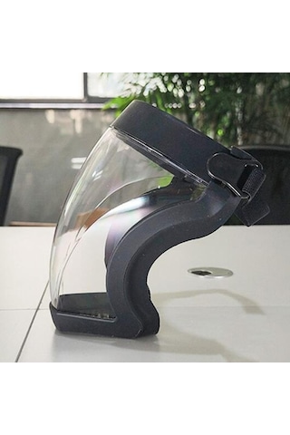 Trendooze Yüz Vizör Siyah Şapka Maskesi Koruma Kenarı Kaplama Kalkanı Jc