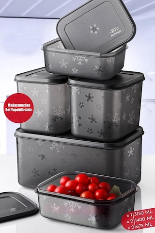 Lexroo No Frost Silikon Yumuşak Kapalı Saklama Kabı Dondurucu Ve Buzluk Saklama Kabı 1400ml Çok Renkli