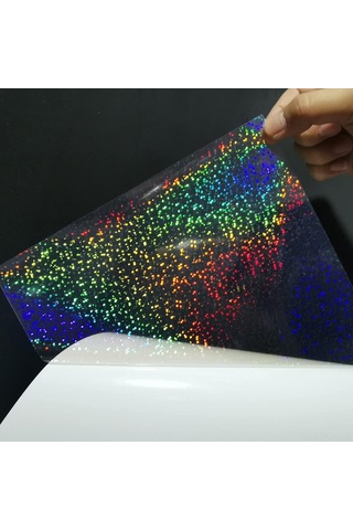 Padalink 20 Adet A4 Boy 210x297mm Parlak Tozlu Soğuk Lamine Filmi - Otomatik Yapışkan, Makine Gerektirmeyen, Renkli Işıltılı Koruyucu Folyo