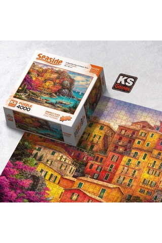 Ks Games 4000 Parça Cinque Terre'de Güzel Bir Gün Puzzle