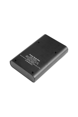 Haweel Dıy 4x 18650 Dahil Değil 12000mah Çift Yönlü Qc Şarj Cihazı Güç Bankası Kabuk Kutusu, 2x Usb Çıkışı Ve Ekranı, Destek Qc 2.0 / Qc 3.0 / Fcp / Sfcp / Afc / Mtk / Bc 1.2 / Pd Siyah