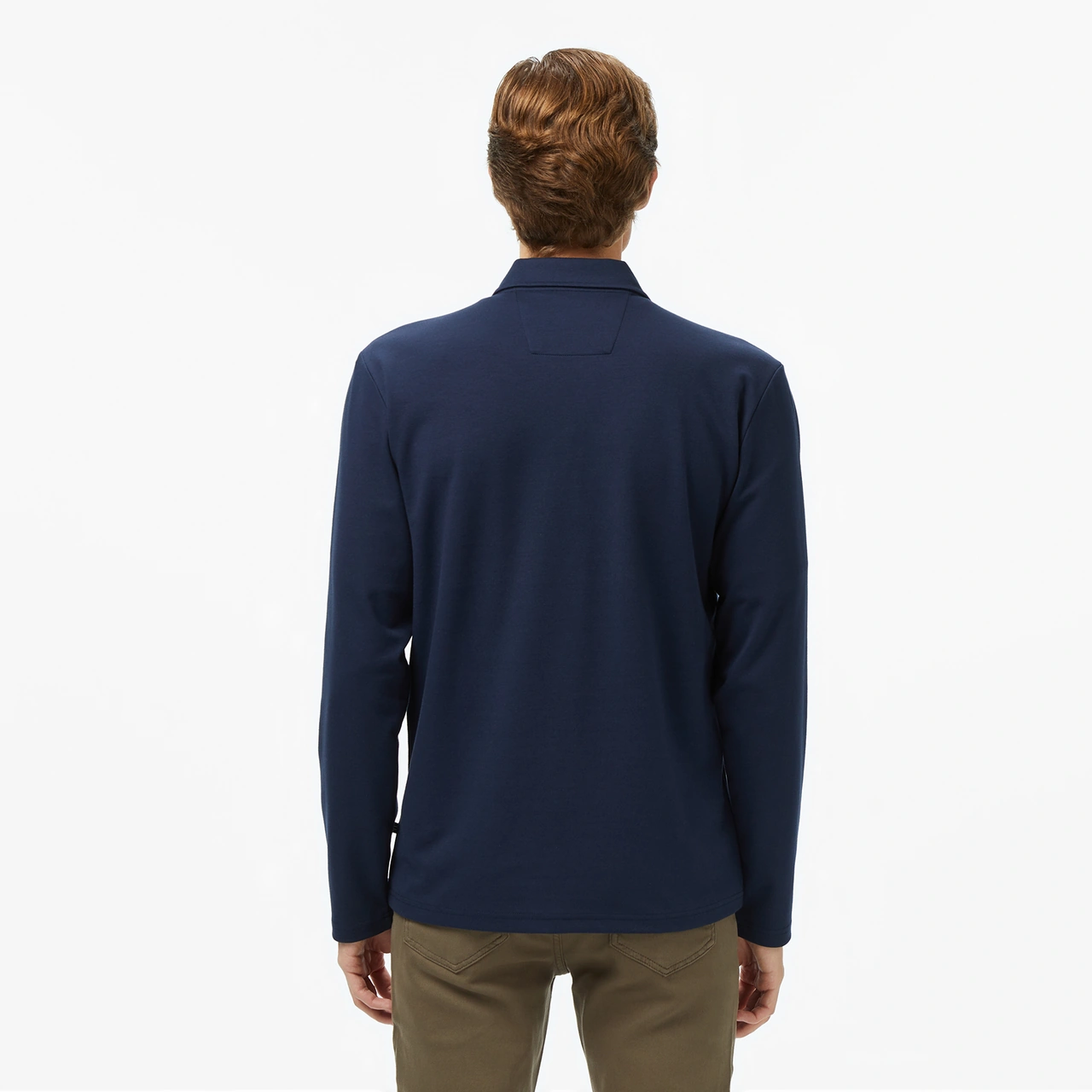 Nautica Erkek Lacivert Classic Fit Uzun Kollu Polo Yaka T-shirt Düz K57020t Lacivert