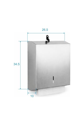 Aqua Bagno Basic Z Katlama Kağıt Verici 400 Lük Paslanmaz Çelik Mat Krom Dispanser