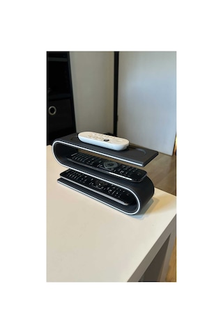 Modern Tasarım 3 Bölmeli Çok Amaçlı Tv Kumandalık Siyah Düzenleyici Organizer 25x13x6.5 Cm