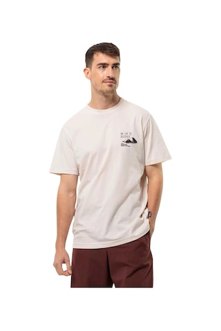 Jack Wolfskin Discover T M Erkek Tişört 1809761-5629 Bej