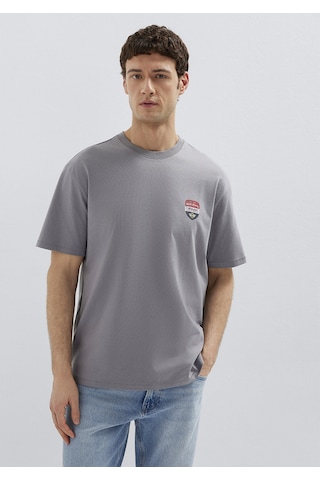 Mavi - Mavi Jeans Baskılı Gri Tişört 0613599-85550