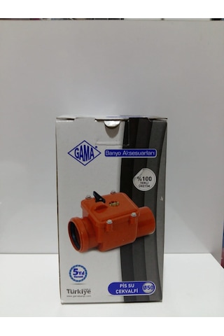 Gama Çap 50Mm Pvc Pis Su Atıksu Gider Çekvalf Kilitli Sistem