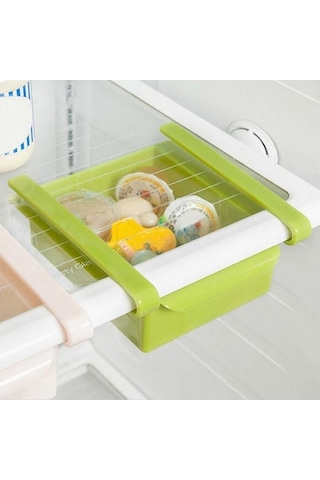 Yeşil Slayt Mutfak Buzdolabı Dondurucu Space Saver Organizatör Depolama Raf Raf Tutucu
