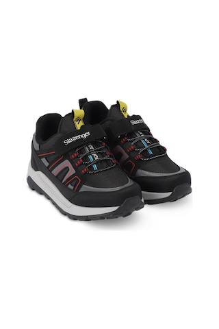 Slazenger KROSS KTN Çocuk Cırt Cırtlı Siyah / Kırmızı Günlük Spor Ayakkabısı