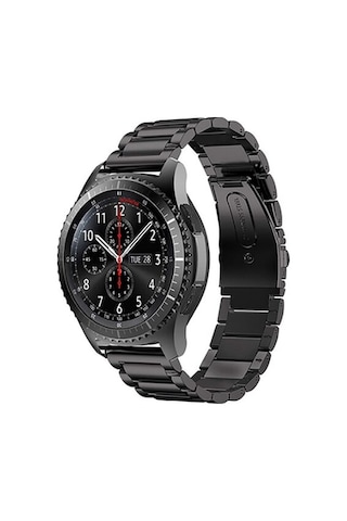 Samsung Galaxy Uyumlu Watch 42mm 20mm Krd-04 Metal Kordon - Siyah