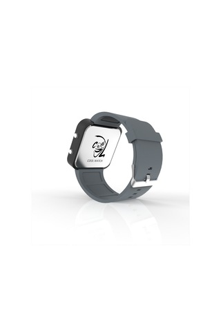 Cool Watch Saat - Siyah Led Kasa - Gri Kayış Unisex Pembe
