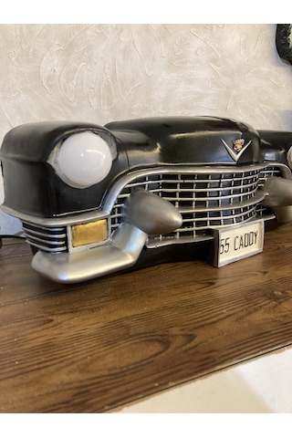 Işıklı Cadillac Duvar Obje Araba Siyah