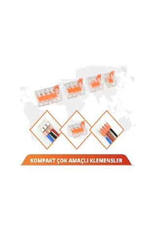 50 Adet Mandallı Buat Klemens GW-412 İkili Klemens