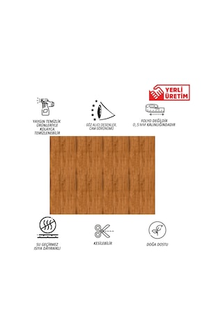 Tink Kendinden Yapışkanlı Cilalı Ahşap Desenli Pvc Panel 41x62 Cm