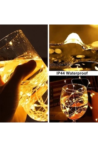 2 Adet 5 Metre Pilli Peri Dekor Işık Günışığı, Lamba Gün Işığı Yılbaşı Çam Ağacı Ev Süsleme Gün Işığı