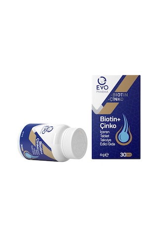Evo Pharma Biotin Çinko Içeren Takviye Edici Gıda 30 Tablet