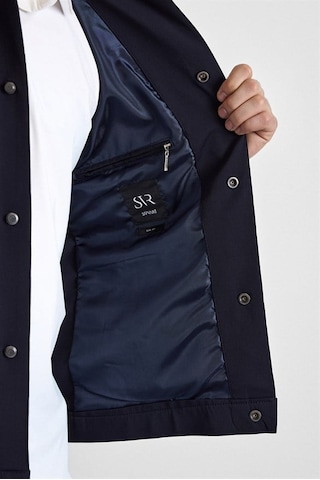 Süvari Lacivert Slim Bebe Yaka Düz Yan Cepli Çıtçıtlı Dolgusuz Standart Mont Mn2008700555-m09