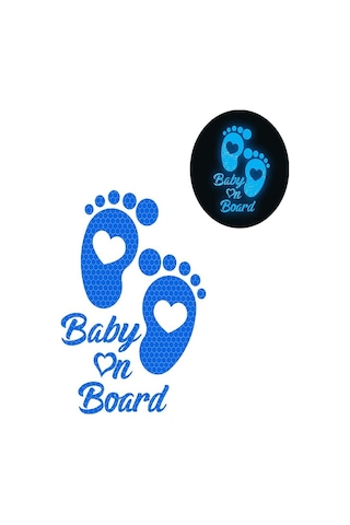 Reflektörlü Arabada Bebek Var Oto Sticker Yapıştırma