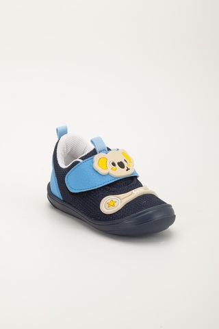 Şirin Bebe Şirinbebe Ortopedik Erkek Bebek İlkadım Ayakkabı Mavi Cırtlı Anorak-4051 Mavi