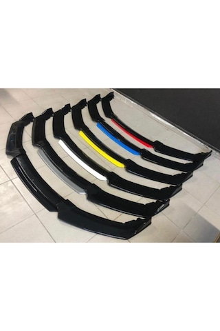 Golf 4 Parça Ön Lip Üniversal Ön Tampon Eki Piano Black Beyaz