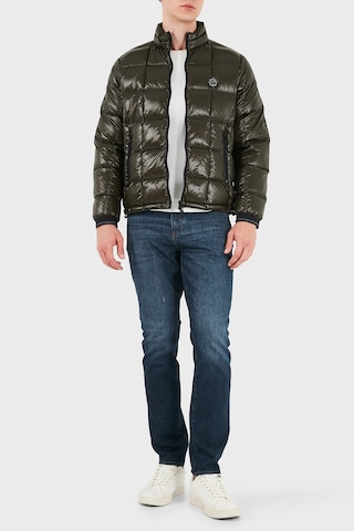 Armani Exchange Kuş Tüyü Dolgulu Regular Fit Dik Yaka Şişme Mont Erkek Mont Xm003474 Af23755 U8123 Koyu Kahve Koyu Kahverengi