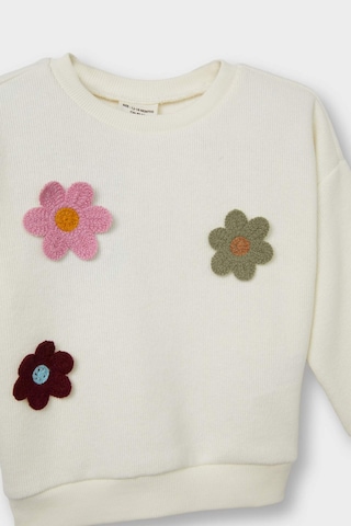 Defacto Kız Bebek Bisiklet Yaka Çiçekli Sweatshirt G2644a525aubg198 Bej