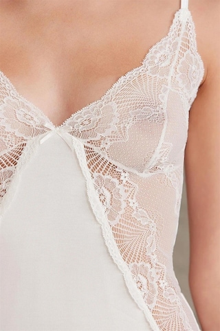 Pierre Cardin 330 Kadın İp Askılı Atlet Külot Takım-ekru Ekru