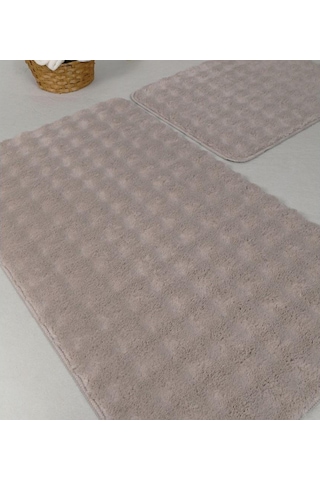 Zebra Casa Bonny 2 Li Pelüş Banyo Paspası Vizon