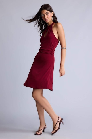 Defacto Modern Fıt Halter Yaka Elbise I5081ax26smbr43 Bordo-br43