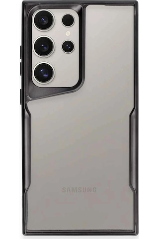 Gld-spt- Newface Samsung Uyumlu Galaxy S25 Ultra Kılıf Boyi Silikon Kapak - Siyah