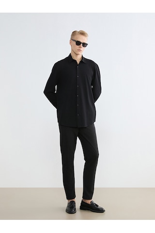 Lcw Vision Siyah Regular Fit Erkek Gömlek